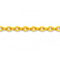 Chaîne maille forçat ronde, 1,1 mm, 45 cm, or jaune 18 carats - ONEKISS