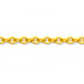 Chaîne maille forçat ronde, 1,1 mm, 45 cm, or jaune 18 carats - ONEKISS