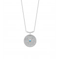Women's round pendant necklace in silver or gold plated - Lorenzo R