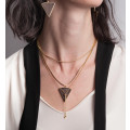 Multi-row necklace in wood - Poli Joias
