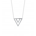 Necklace "2 Triangles" Steel - Lorenzo R