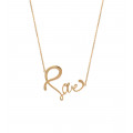 "Love" gold plated necklace for women - Lorenzo R
