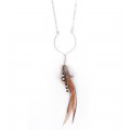 Feather necklace kingfisher - Ruby Feathers