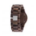 Wooden watch steel bezel "Date MB Choco Rough Brown" - WeWood