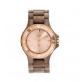 Wooden watch "Date MB Nut Rough Pink" steel bezel - WeWood