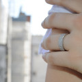 wedding ring half eternity in white gold and 66 diamonds - aï shiteru