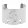 Woman cuff bracelet with cactus and stars - Paloma jewelry