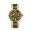 Wooden watch "Date Beige Army" - WeWood
