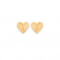Gold-plated or silver stud earrings "Heart" - Lorenzo R