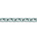 ONEKISS Chaîne maille Forçat ronde 1,10 mm, 40 cm, Or gris 18k rhodié