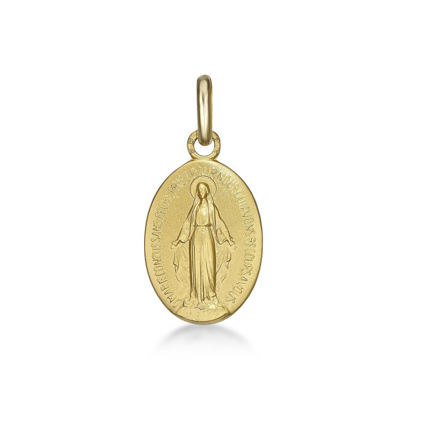 ONEKISS - Médaille Vierge miraculeuse, Or jaune 18k
