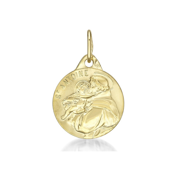 ONEKISS - Médaille St Antoine, Or jaune 18k