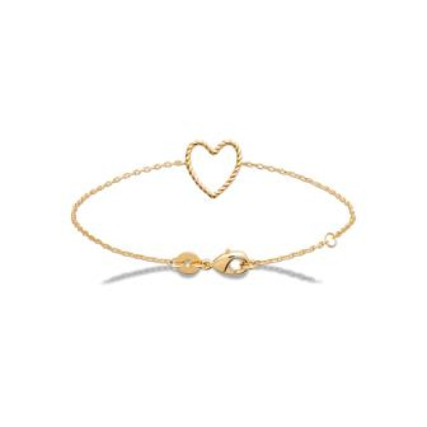 Bracelet Doré Coeur torsadé