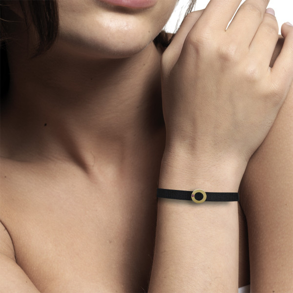 Bracelet StretchMe "One Pink Sapphire Kiss" / Argent / Saphir - Aï Shiteru