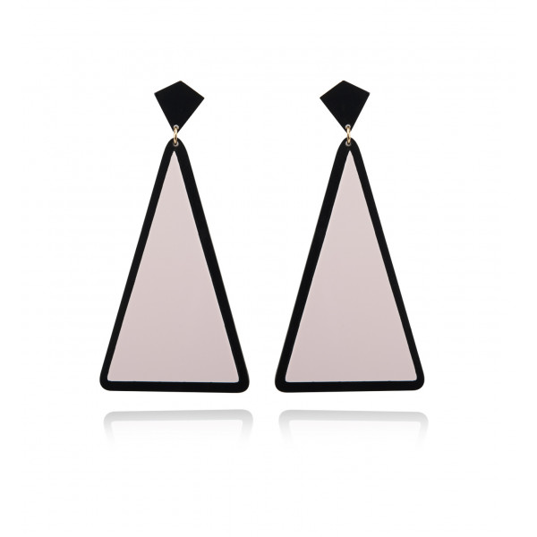 Boucles d'oreilles fantaisies triangulaires - Poli Joias