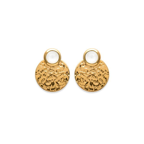 Boucles d'oreilles pierre de lune PIA - Bijoux Privés Discovery