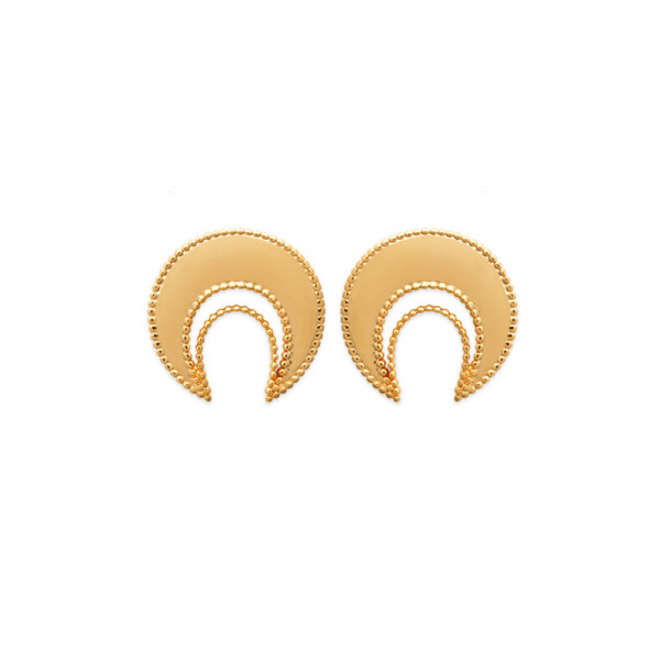 Puces d'oreilles plaqué or ou argent ALUNA - Bijoux Privés Discovery