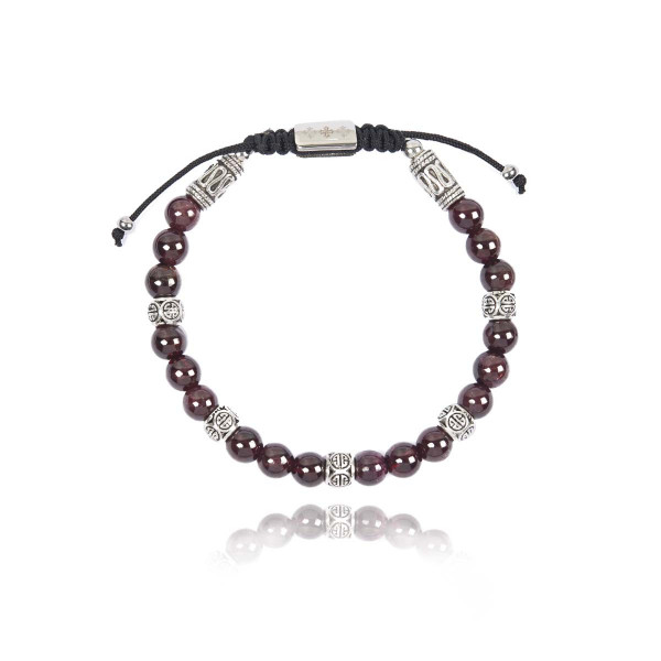 Bracelet homme pierres naturelles bronzite - Lauren Steven