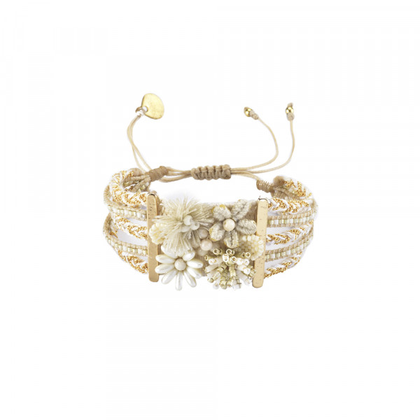 Bracelet Mishky "Flower "blanc - Collection femme été 2018