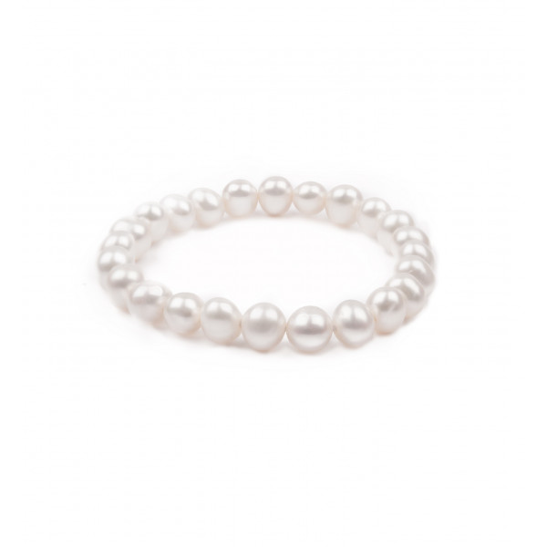 Bracelet de perles d'eau douce blanches - Tikopia