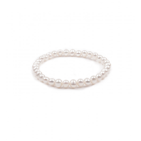 Bracelet femme avec perles d'eau douce blanches - Tikopia