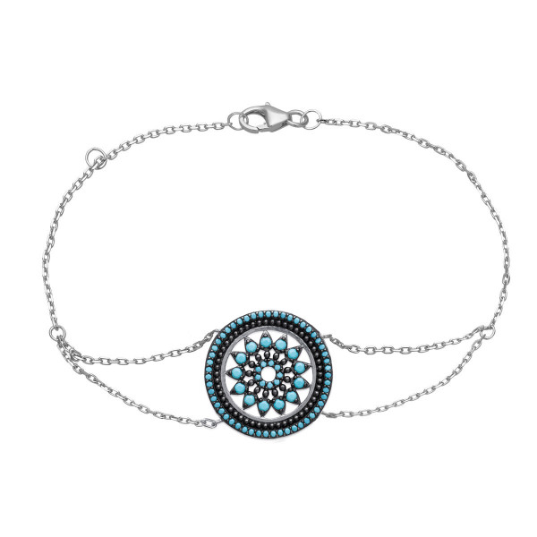 Bracelet chaine et pierres Blue Nano MOSAIQUE - Lorenzo R