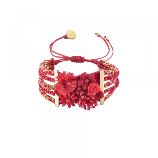 Bracelet Mishky "flower" corail - Collection Mishky été 2018