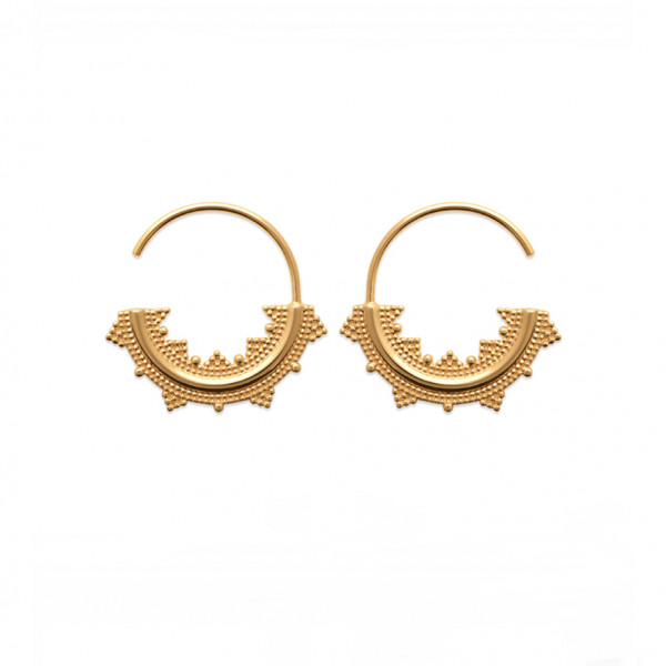 Boucles d'oreilles créoles plaqué or ou argent ILONA - Bijoux Privés Discovery