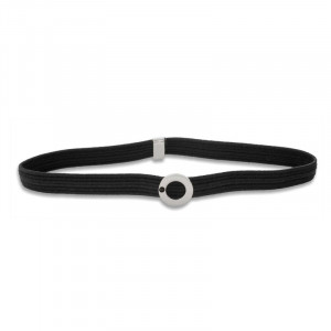 Bracelet stretch noir "One Black Diamond Kiss" or blanc 9 carats et diamant noir - Aï Shiteru