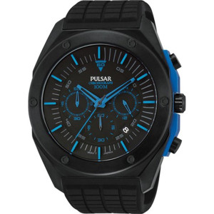 Montre Homme PULSAR - Bracelet en Acier Inoxydable Noir - 45MM