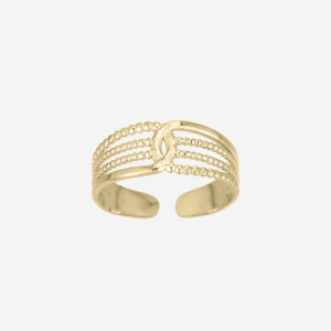 Bague Rialto acier doré or