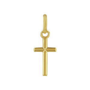 ONEKISS - Pendentif Croix tube, Or jaune 18k