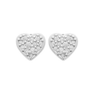 Boucle d'oreilles puces coeur