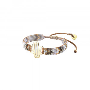 Bracelet Mishky fait à la main cactus argent - Collection Mishky Eté 2018