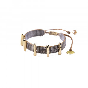 Bracelet colombien Mishky motifs dorées - Collection Eté 2018