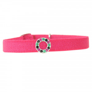 Bracelet Stretch rose pour femme et zircons - Aï Shiteru