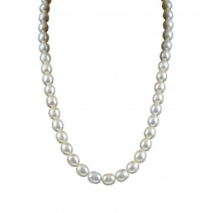 Collier de perles d'eau douce blanches - Tikopia