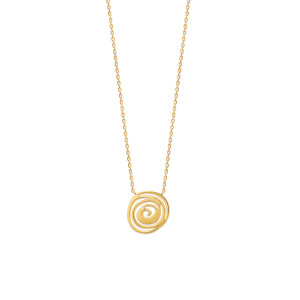 Collier fantaisie spirale plaqué or jaune BELLA - Bijoux Privés Discovery