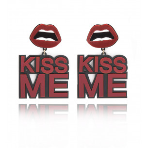 Boucles d'oreilles fantaisies "Kiss Me" - Poli Joias 