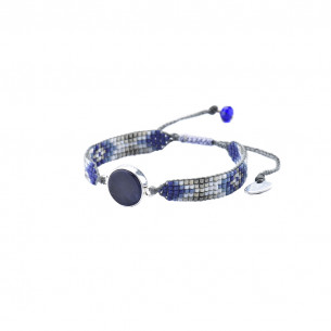 Bracelet colombien Mishky pierre bleue - Collection Mishky Eté 2018 