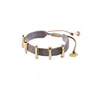 Bracelet colombien Mishky motifs dorées - Collection Eté 2018 