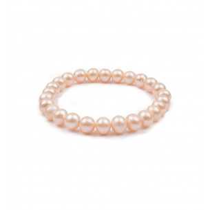 Bracelet de perles d'eau douce roses - Tikopia