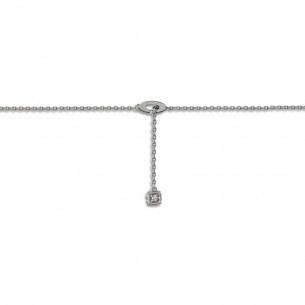 Bracelet chaine "Diamond Cube" en or blanc 18K et diamants - Aï Shiteru