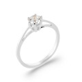 Solitaire en argent avec zircon - Bijoux Prives Discovery