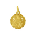 ONEKISS - Médaille Vierge scapulaire, Or jaune 18k