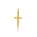 ONEKISS - Pendentif Croix facettée, Or jaune 18k