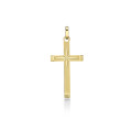 ONEKISS - Pendentif Croix facettée, Or jaune 18k