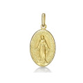 ONEKISS - Médaille Vierge miraculeuse, Or jaune 18k