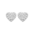 Boucle d'oreilles puces coeur