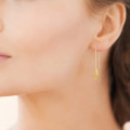 Boucles d'oreilles pendantes argent EVA  - Bijoux Privés Discovery